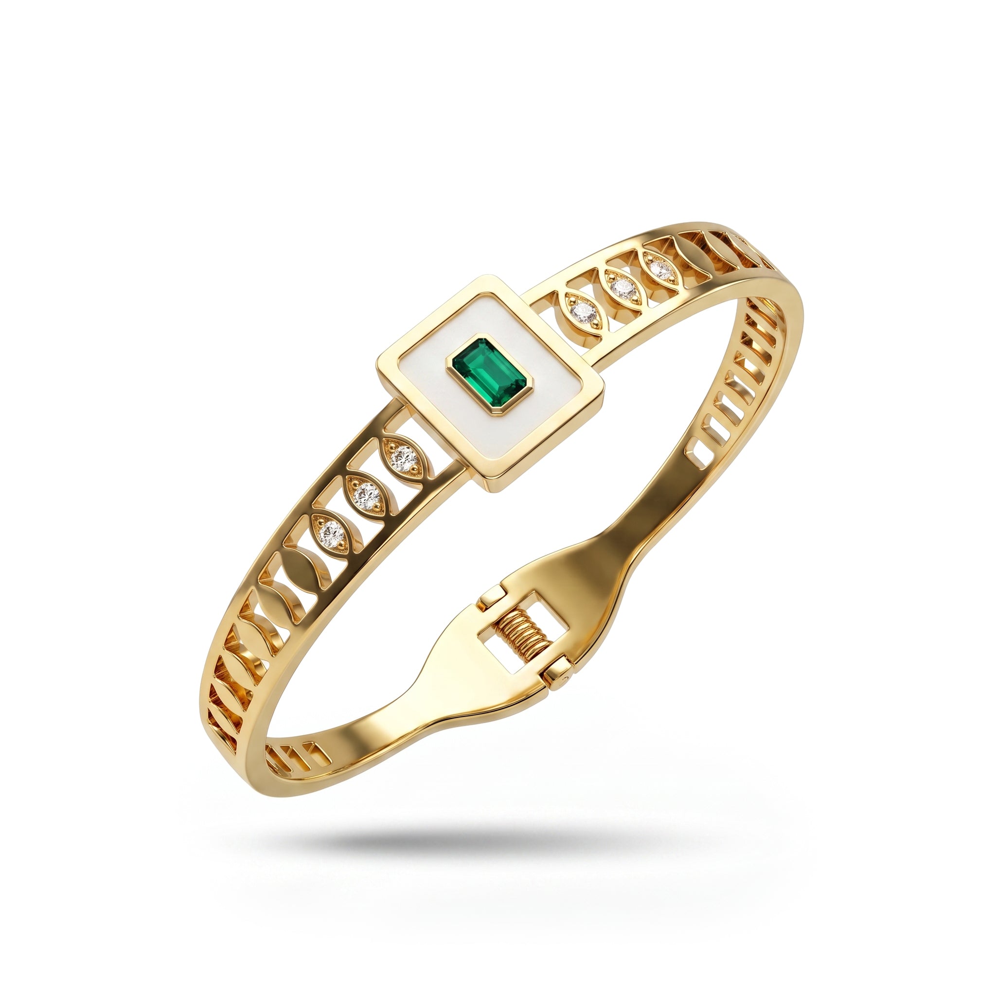 Aura Emerald Filigree Bracelet